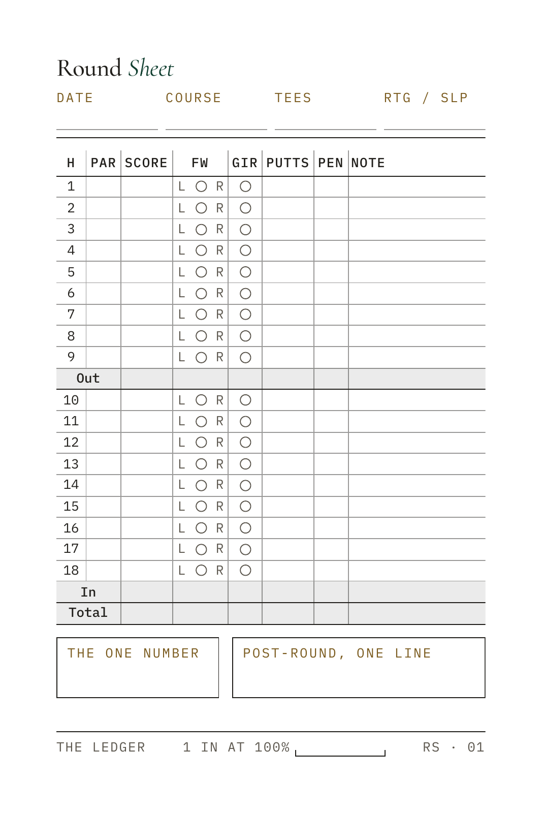 The Ledger, printed
