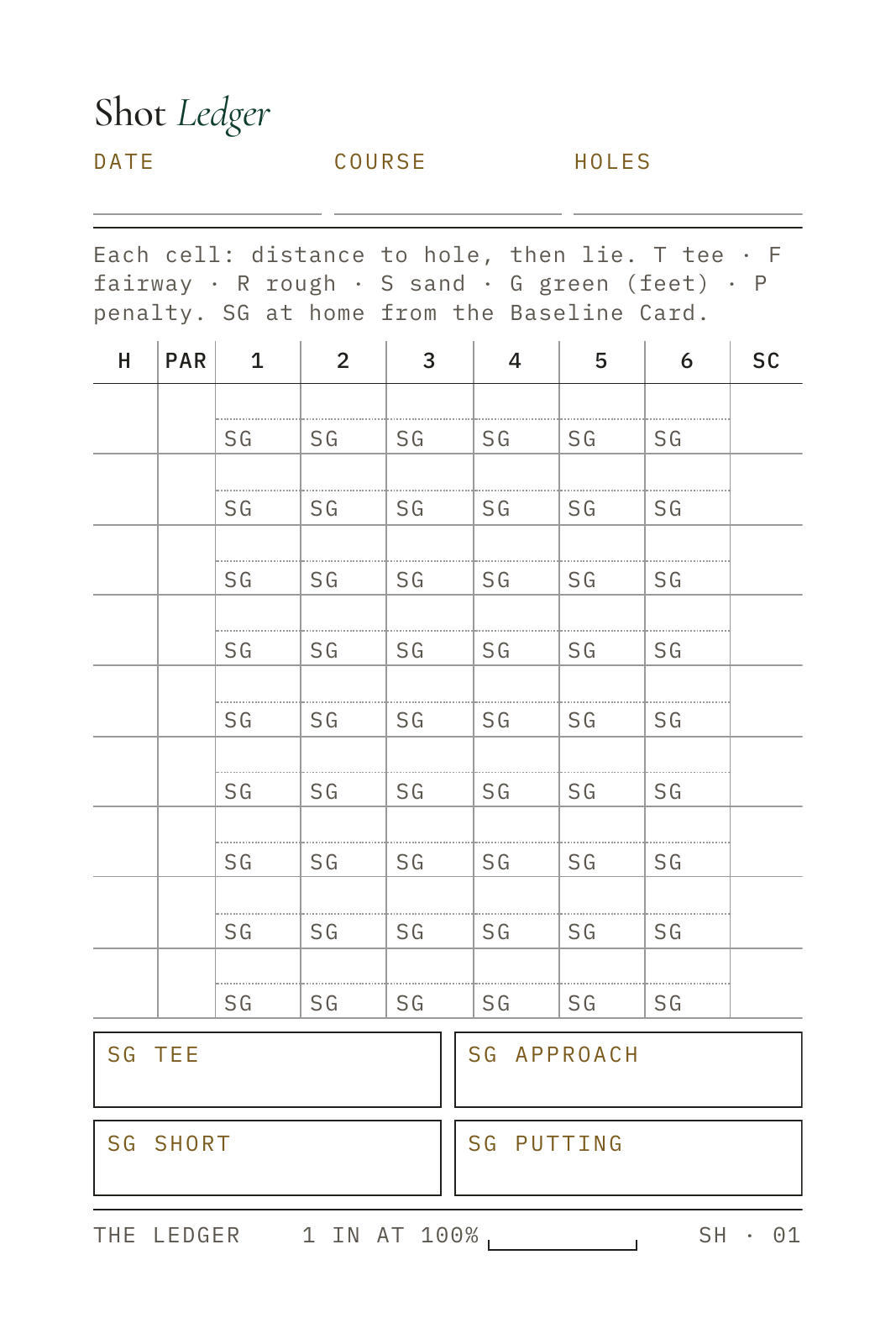 The Ledger, printed
