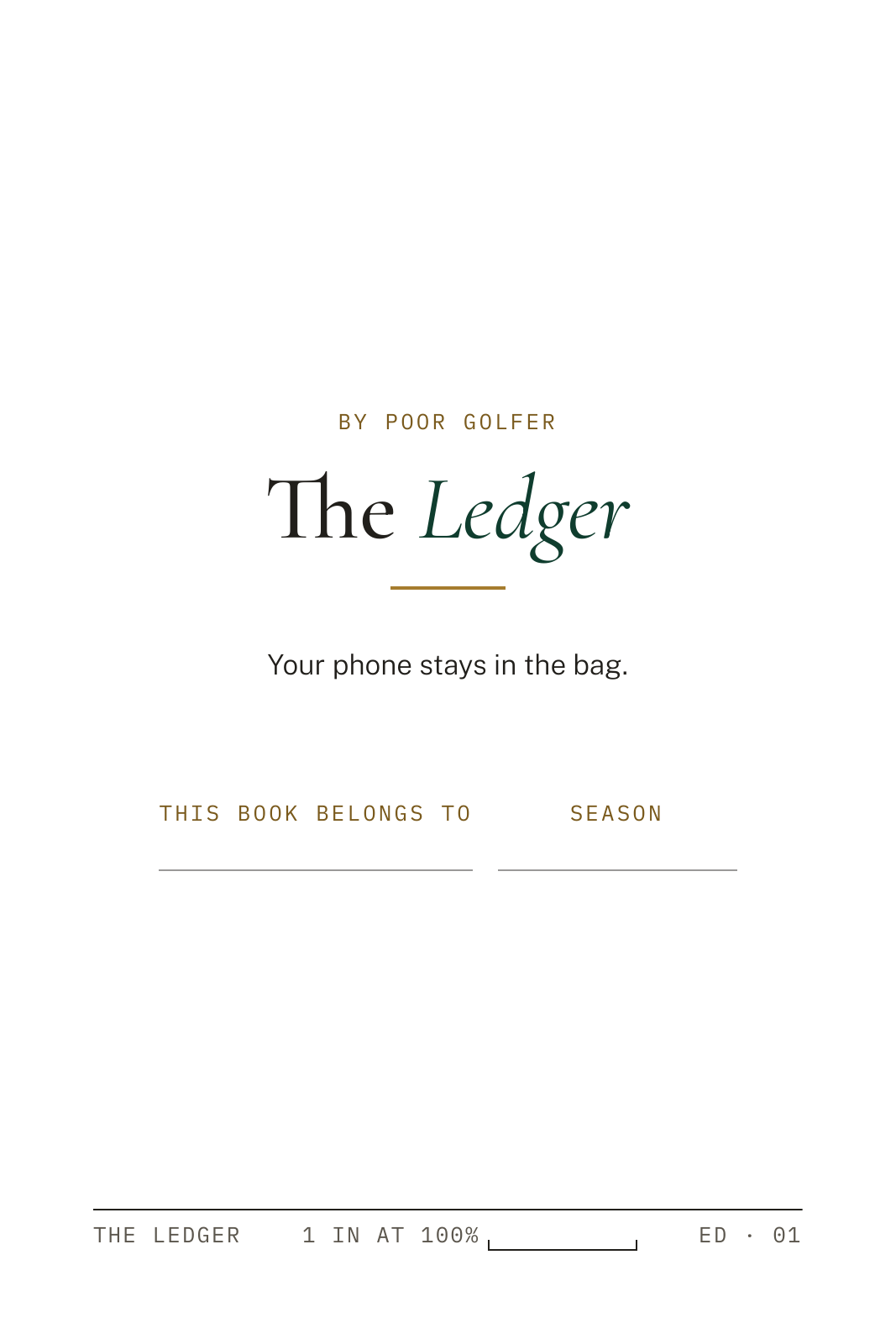 The Ledger, printed
