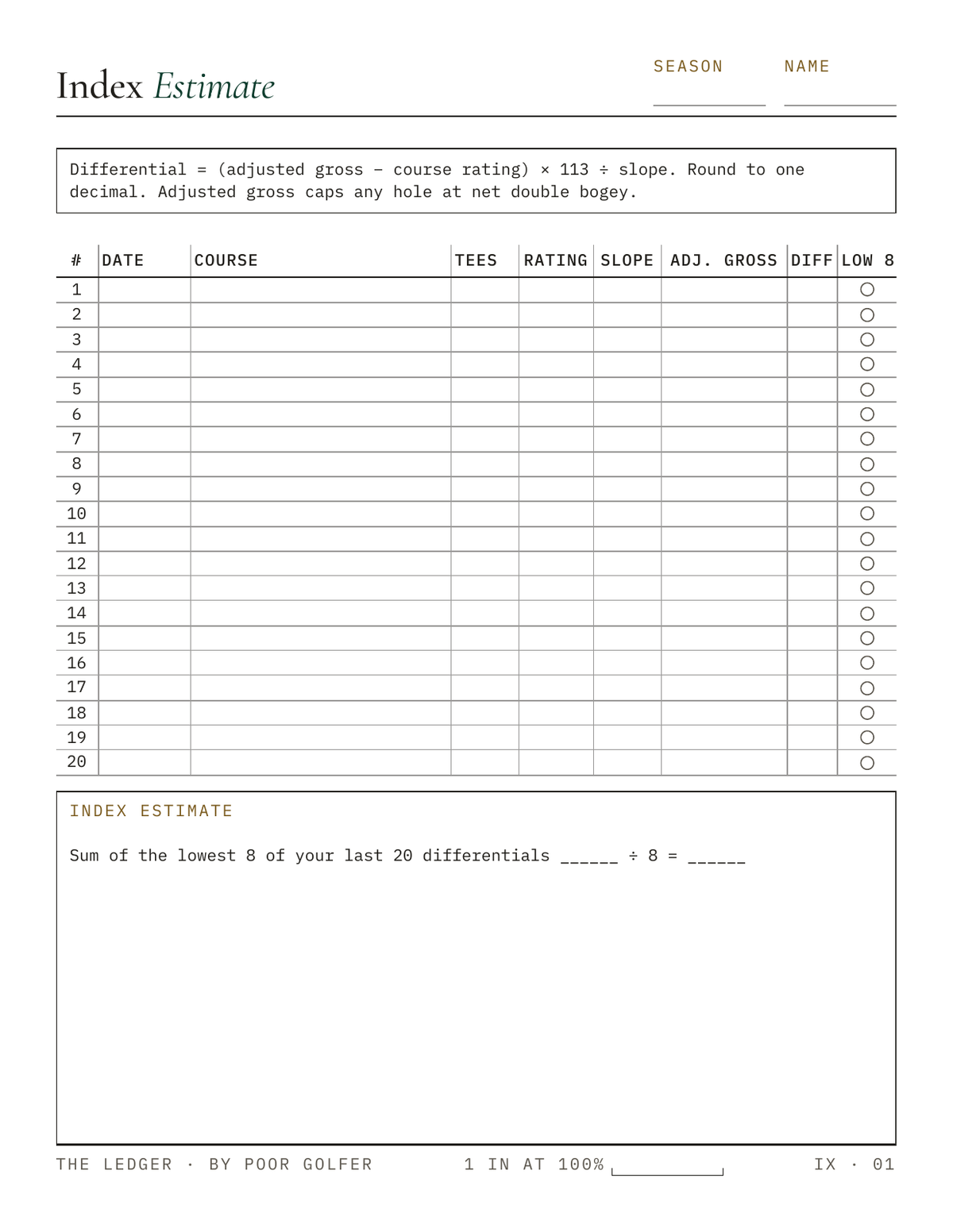 The Round Ledger