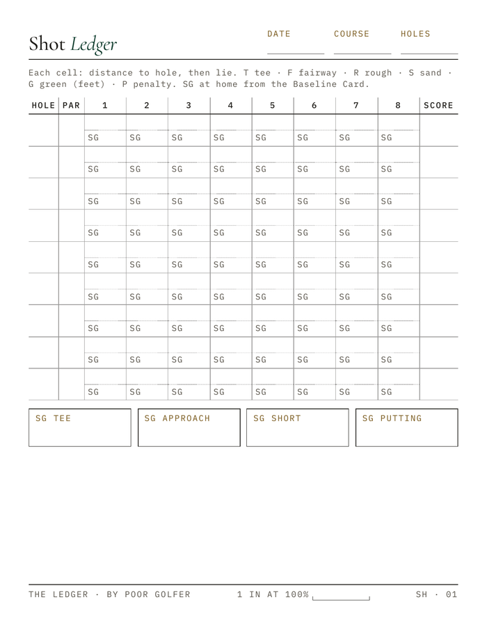 Shot Ledger